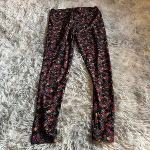 LuLaRoe orange and pink leggings